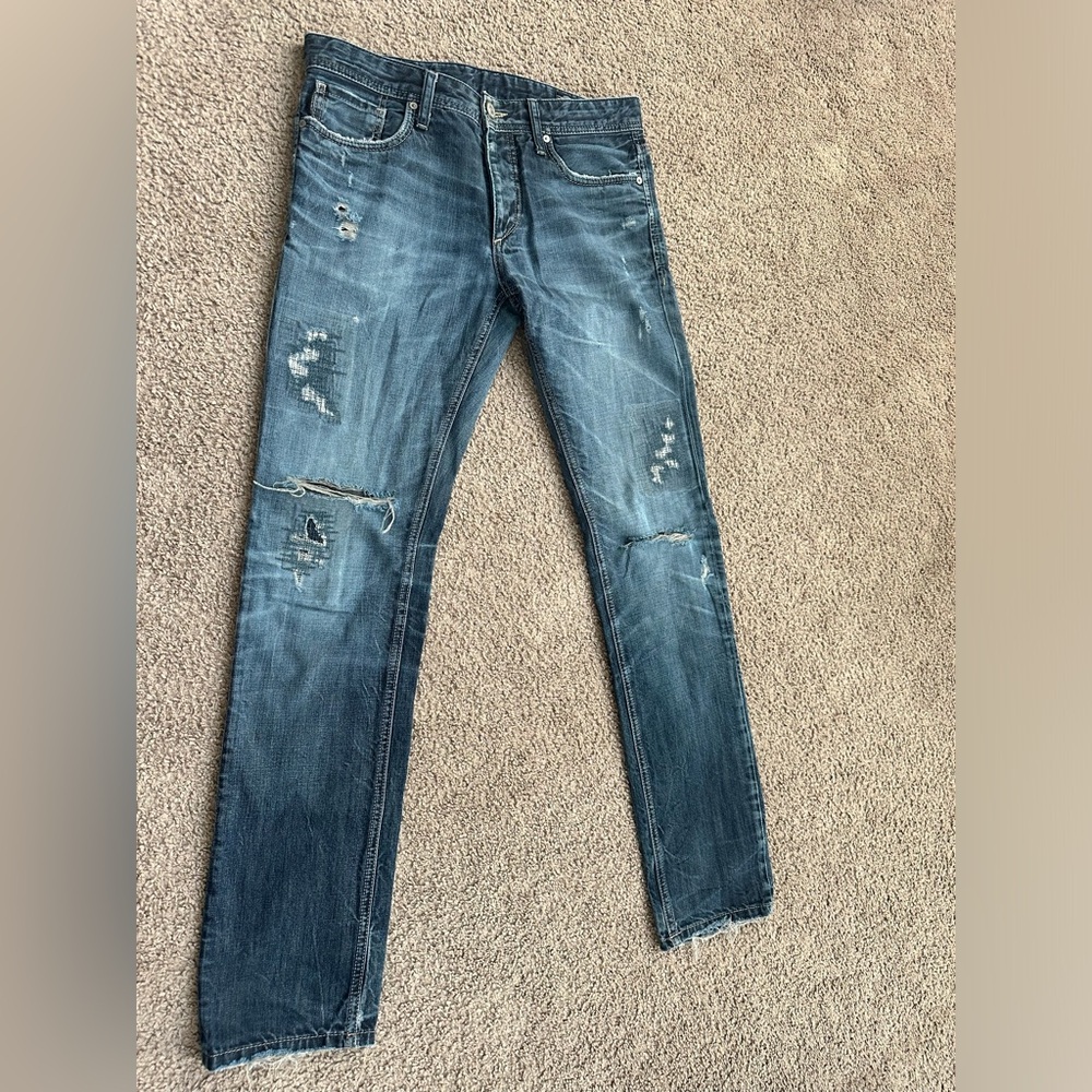 Jack Jones Tim Slim Fit Men’s Distressed Jeans 31/34